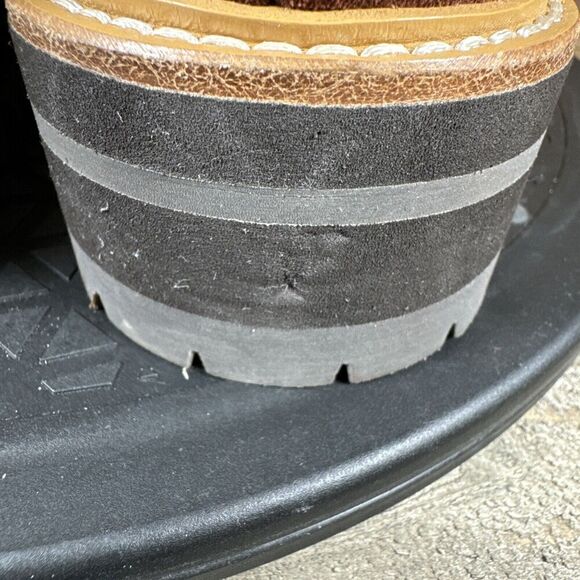 Marc Fisher LTD Lizzie Womens 7 Red Suede Leather Lace Up Fur Trim Ankle Boot - Picture 5 of 11